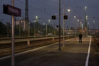 Click to enlarge: Lost On Platform [f/2.8, 1/10 sec, 45mm-e, ISO 1600, Sony A700]