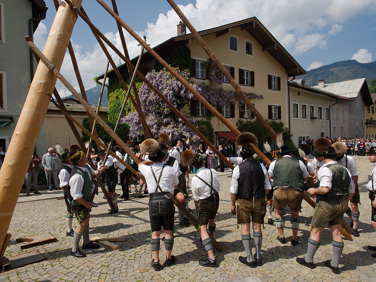 Nearing Completion - Maypole Bad Reichenhall. Tagged with 