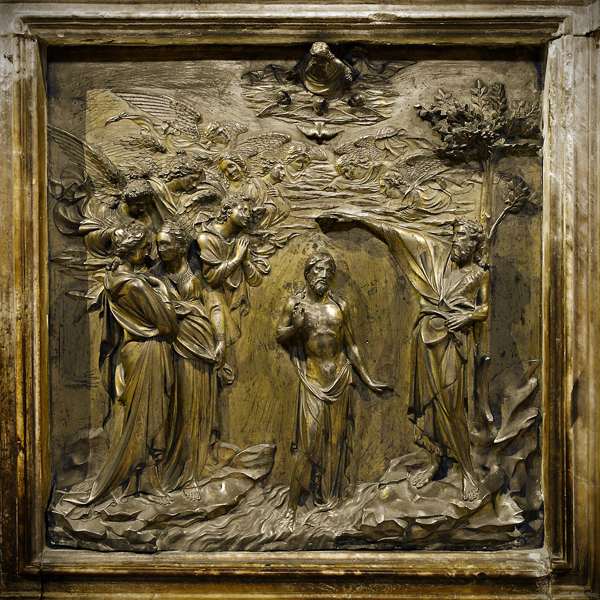 Ghiberti's Baptism of Christ. Tagged with Ars Sacra