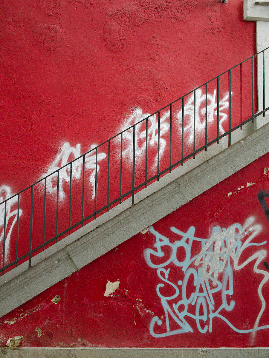 On Red. Tagged with Graffiti, Urban