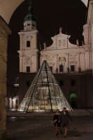 Covered Fountain and Cathedral